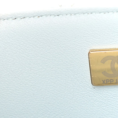 Chanel Lambskin Quilted Mini Top Handle Rectangular Flap Light Blue 7 of 10