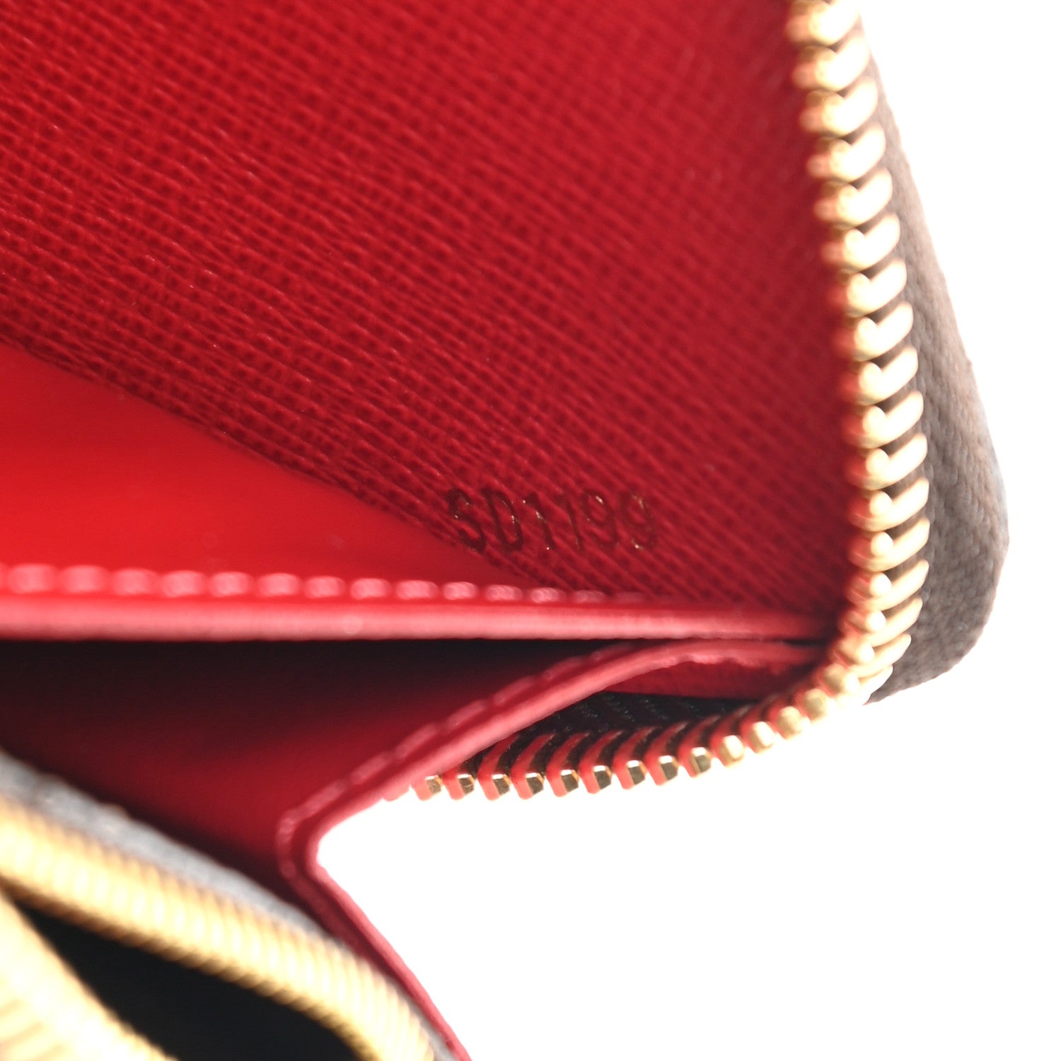 Louis Vuitton Damier Ebene Clemence Wallet Cherry 7 of 8