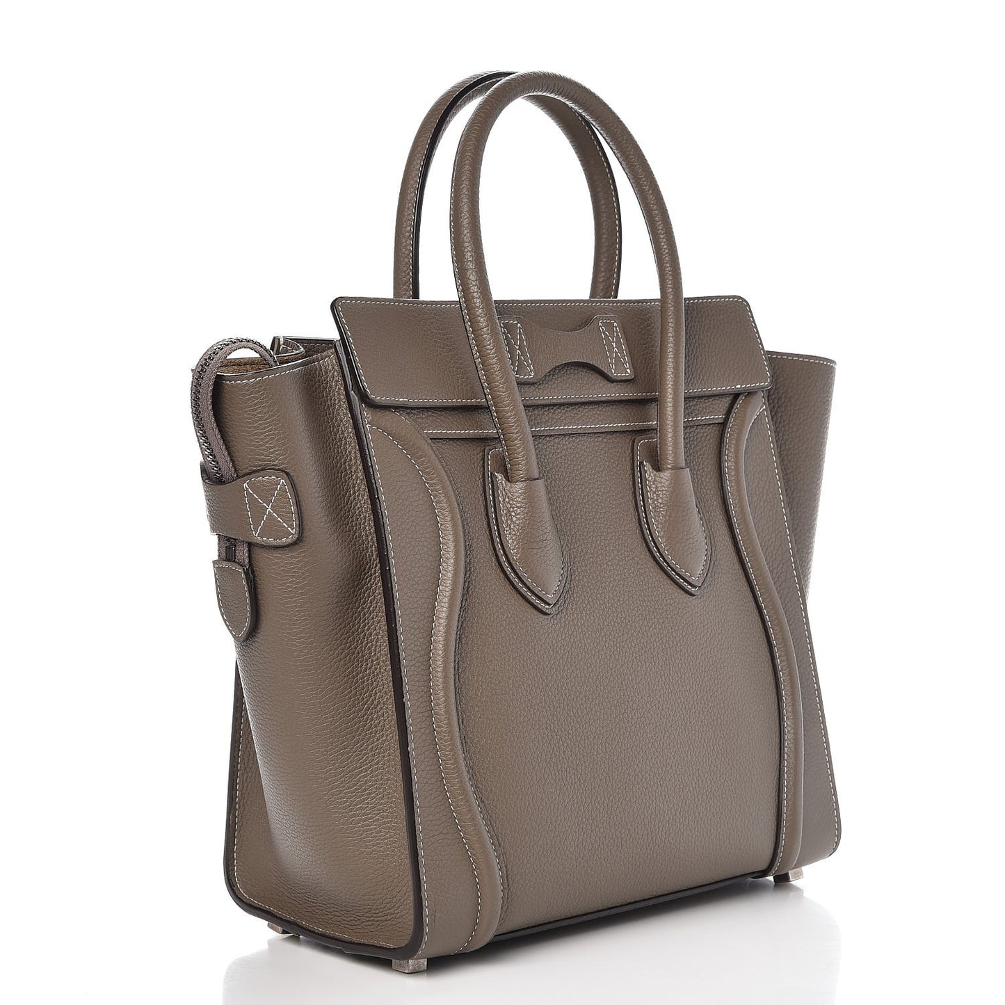 Drummed Calfskin Micro Luggage Souris