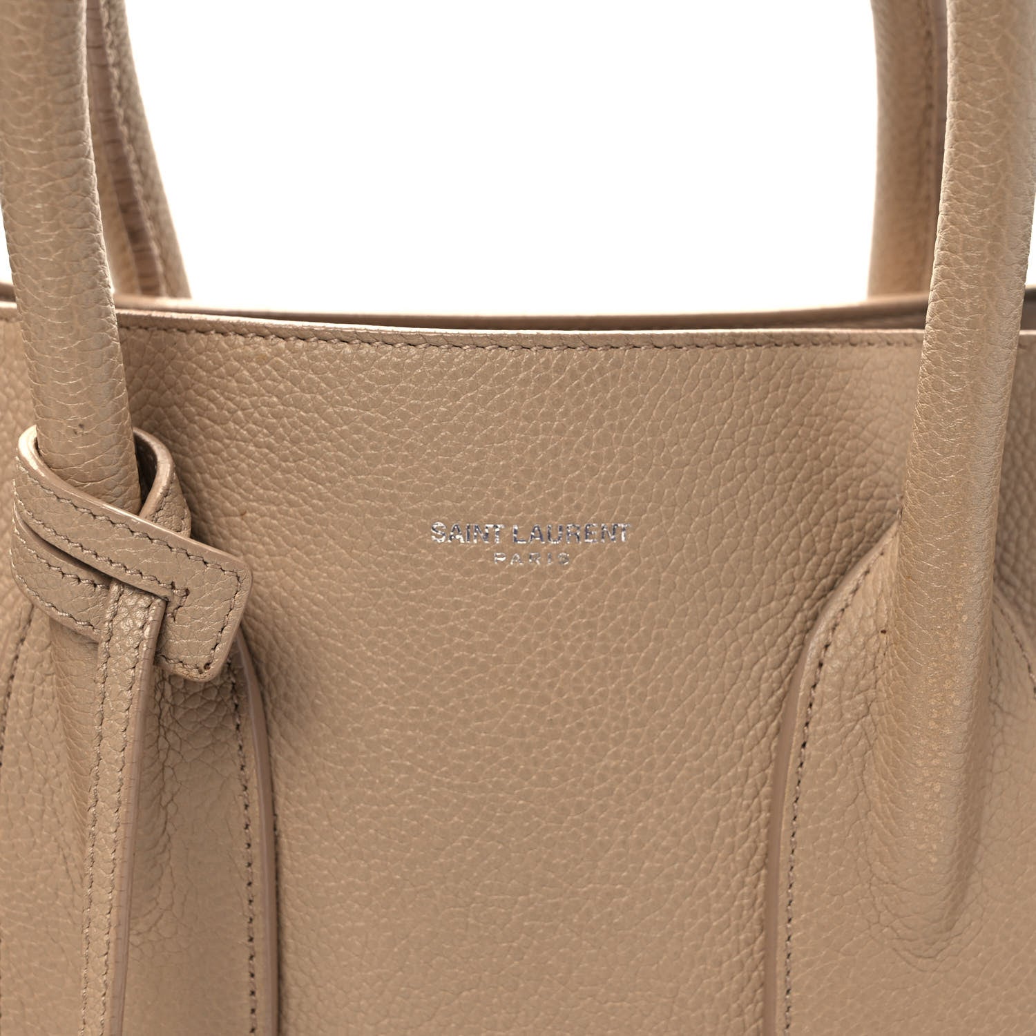 Saint Laurent Grained Calfskin Small Sac De Jour Taupe 7 of 11