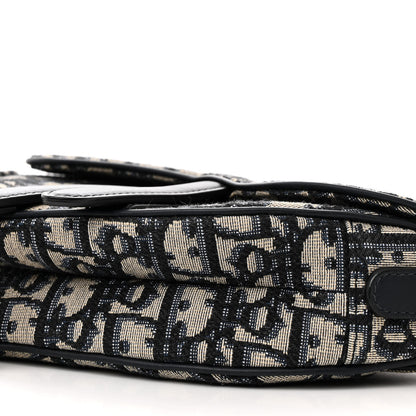 Christian Dior Oblique Mini Saddle Bag With Strap Blue 10 of 11
