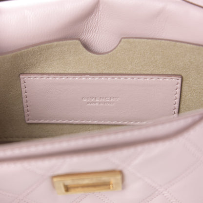 Givenchy Goatskin Quilted GV3 Mini Pocket Convertible Bag Pale Pink 5 of 8