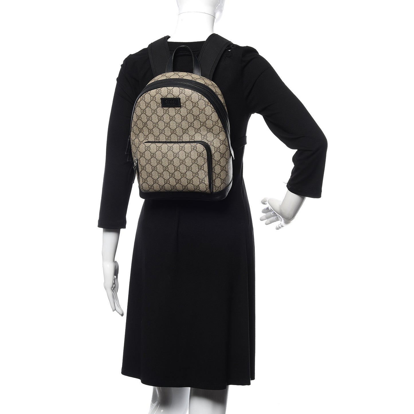 GG Supreme Monogram Small Eden Day Backpack Black
