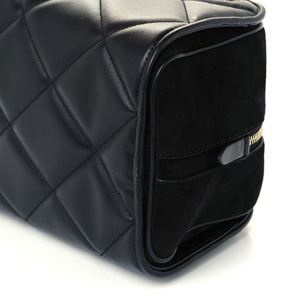 Burberry Lambskin Suede Quilted Small Double Cube Bag Black 12 of 12