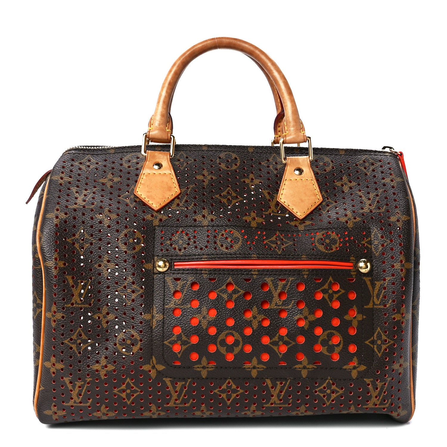 Louis Vuitton Monogram Perforated Speedy 30 Orange 1 of 12