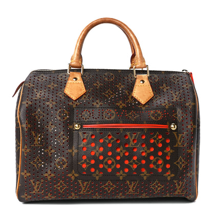 Louis Vuitton Monogram Perforated Speedy 30 Orange 1 of 12