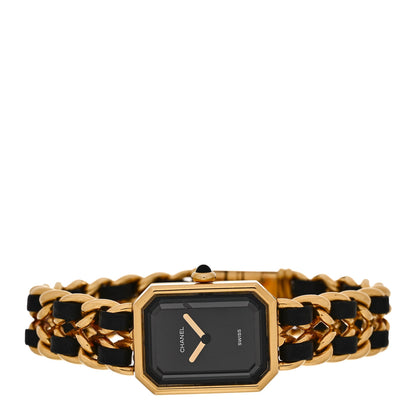 Chanel Stainless Steel Lambskin 20mm Chain Premiere Quartz Watch Gold L 2 of 4