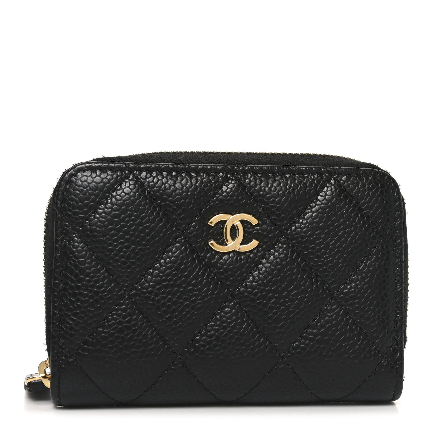 Chanel Caviar Quilted Zip Coin Purse Black 1 of 8