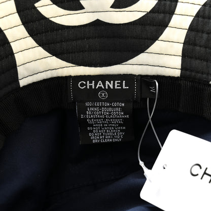 Chanel Canvas Bucket Hat M Black White 8 of 8