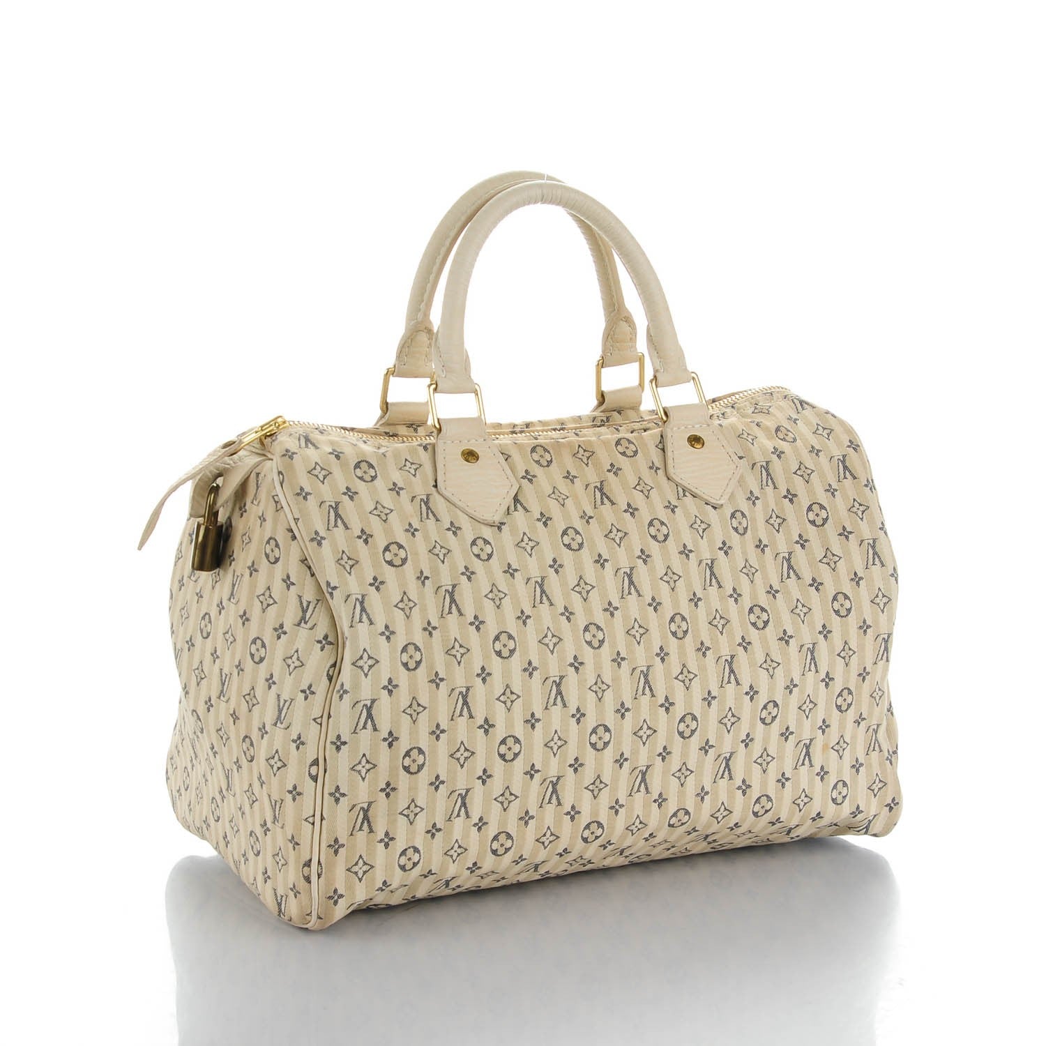 Louis Vuitton Mini Lin Croisette Speedy 30 Blue 3 of 9