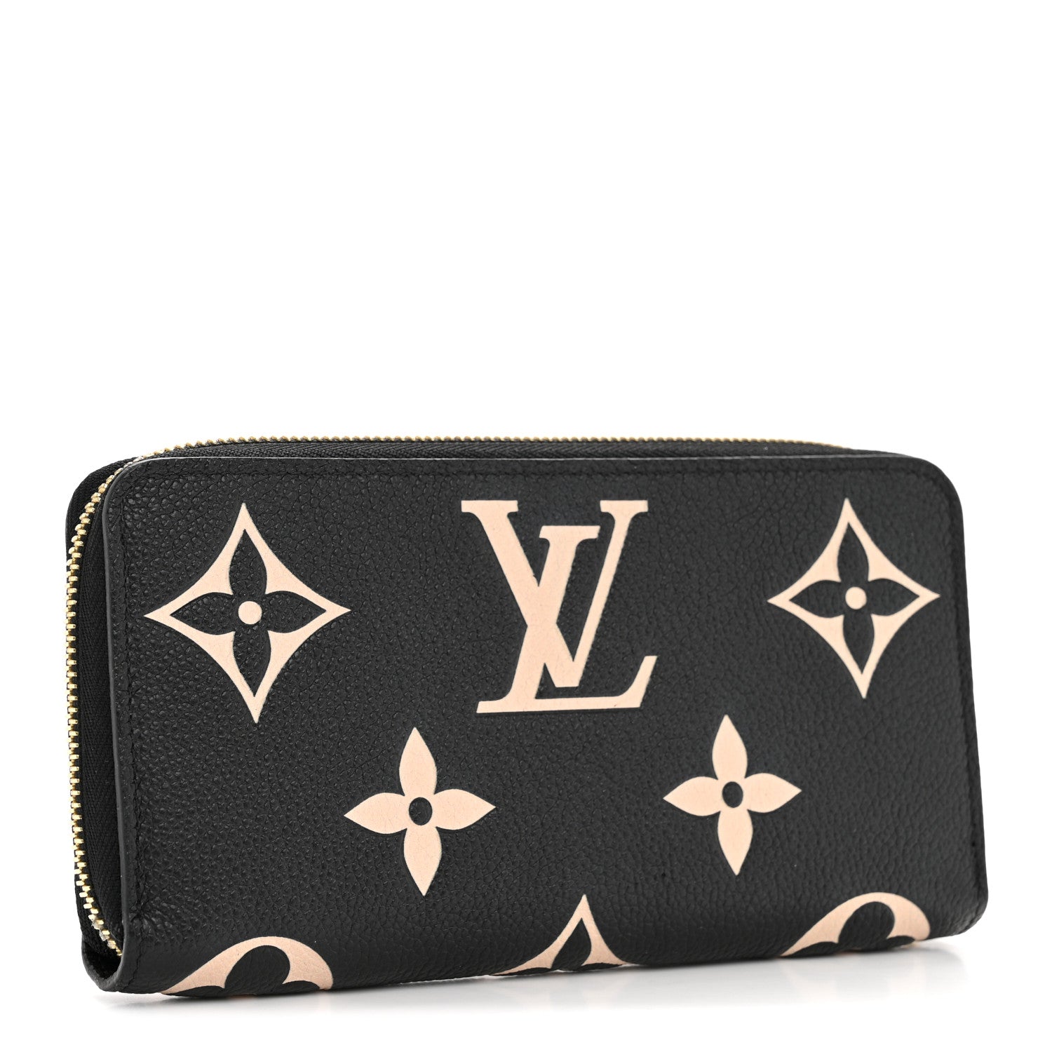 Louis Vuitton Empreinte Monogram Giant Zippy Wallet Black Beige 3 of 9