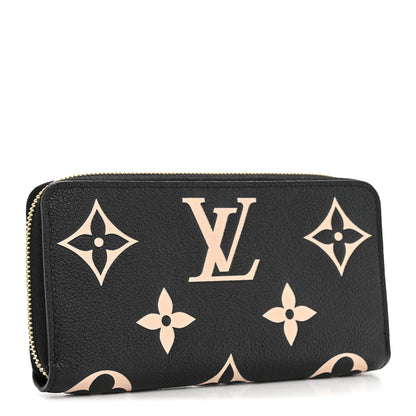 Louis Vuitton Empreinte Monogram Giant Zippy Wallet Black Beige 3 of 9