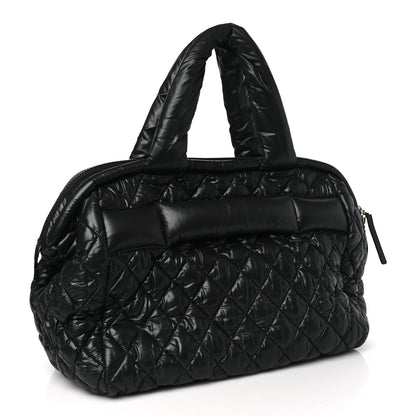 Chanel Nylon Coco Cocoon Bowler Black 3 of 11