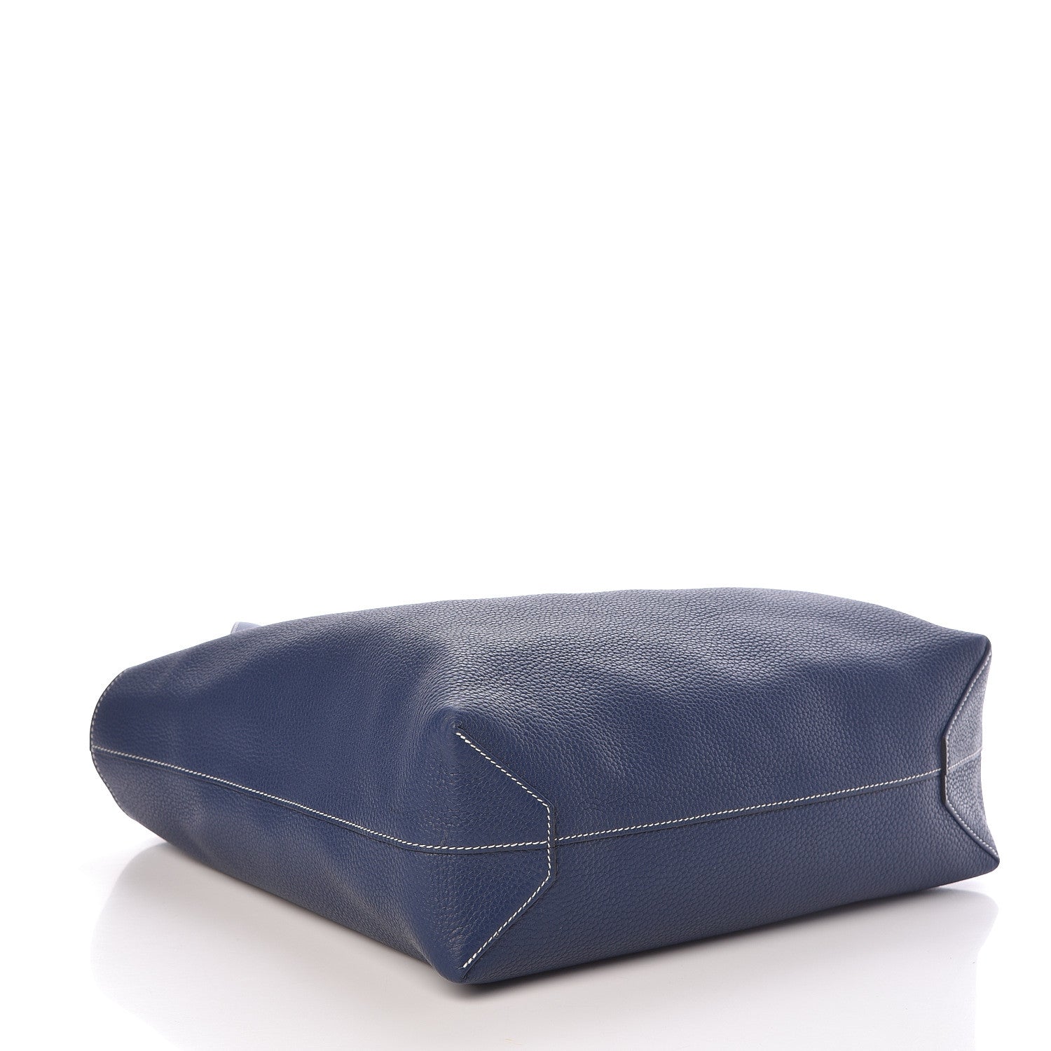 Hermes Taurillon Clemence Sikkim Double Sens 36 Reversible Tote Bleu Saphir 4 of 9