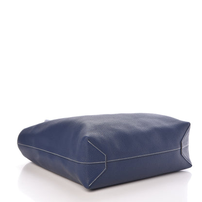 Hermes Taurillon Clemence Sikkim Double Sens 36 Reversible Tote Bleu Saphir 4 of 9