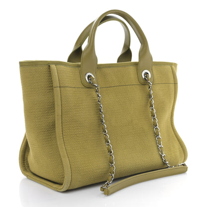 Chanel Mixed Fibers Small Deauville Tote Green 4 of 10