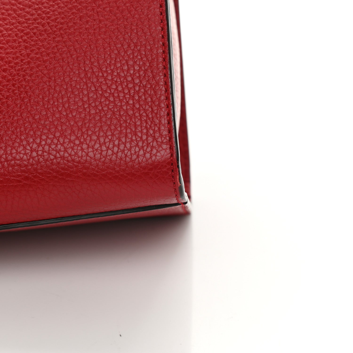 Gucci Calfskin Small GG Marmont Top Handle Bag Vulcanic Red 11 of 13