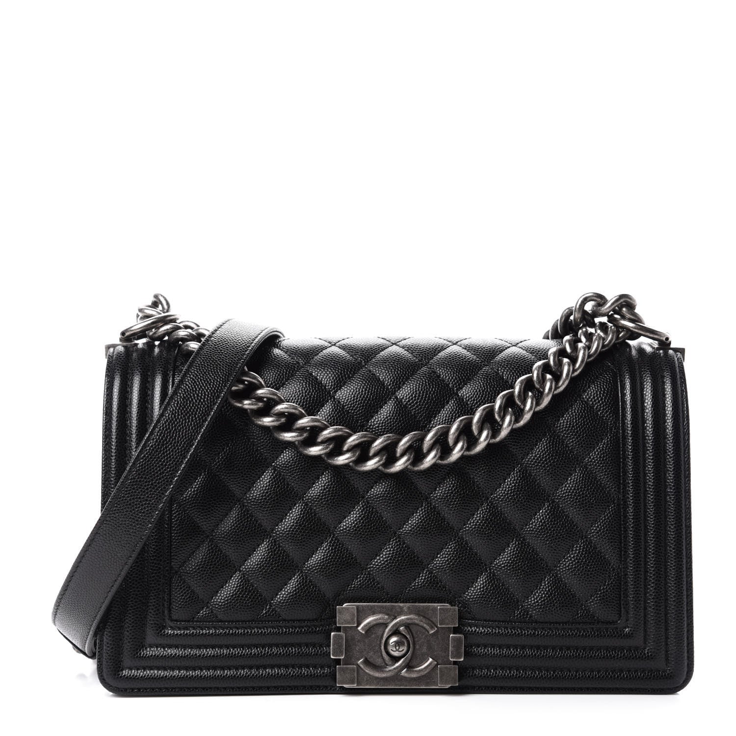 Chanel Caviar Quilted Medium Boy Flap Black 1 of 11