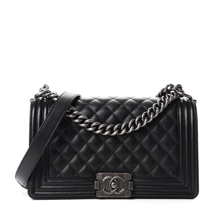 Chanel Caviar Quilted Medium Boy Flap Black 1 of 11