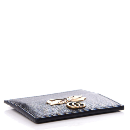 Gucci Calfskin GG Marmont Bow Card Holder Black 4 of 7