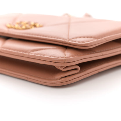 Chanel Lambskin Quilted Chanel 19 Wallet On Chain WOC Brown 10 of 12