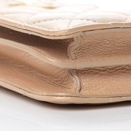 Chanel Metallic Calfskin Quilted Crossbody CC Phone Holder Gold 8 of 10