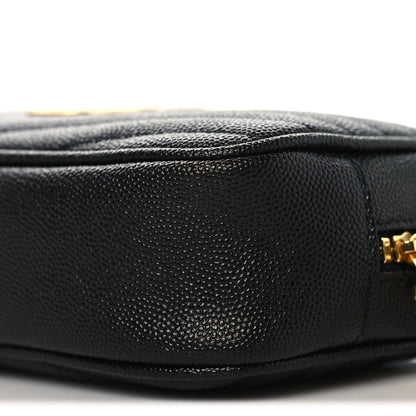 Saint Laurent Grain De Poudre Matelasse Monogram Mini Lou Camera Bag Black 10 of 11
