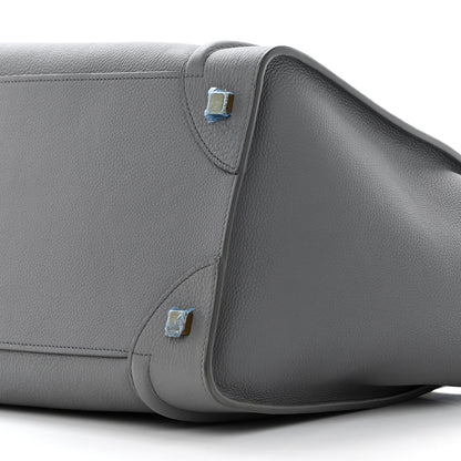 Celine Drummed Calfskin Mini Luggage Kohl 10 of 18