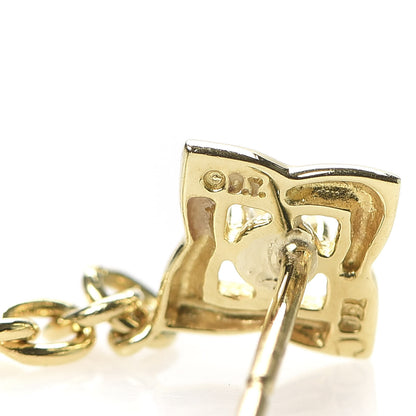 David Yurman 18K Yellow Gold Diamond Smoky Quartz Quatrefoil Drop Earrings 5 of 5