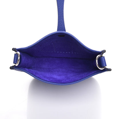 Hermes Taurillon Clemence Amazone Evelyne TPM Bleu Electrique Black 5 of 8