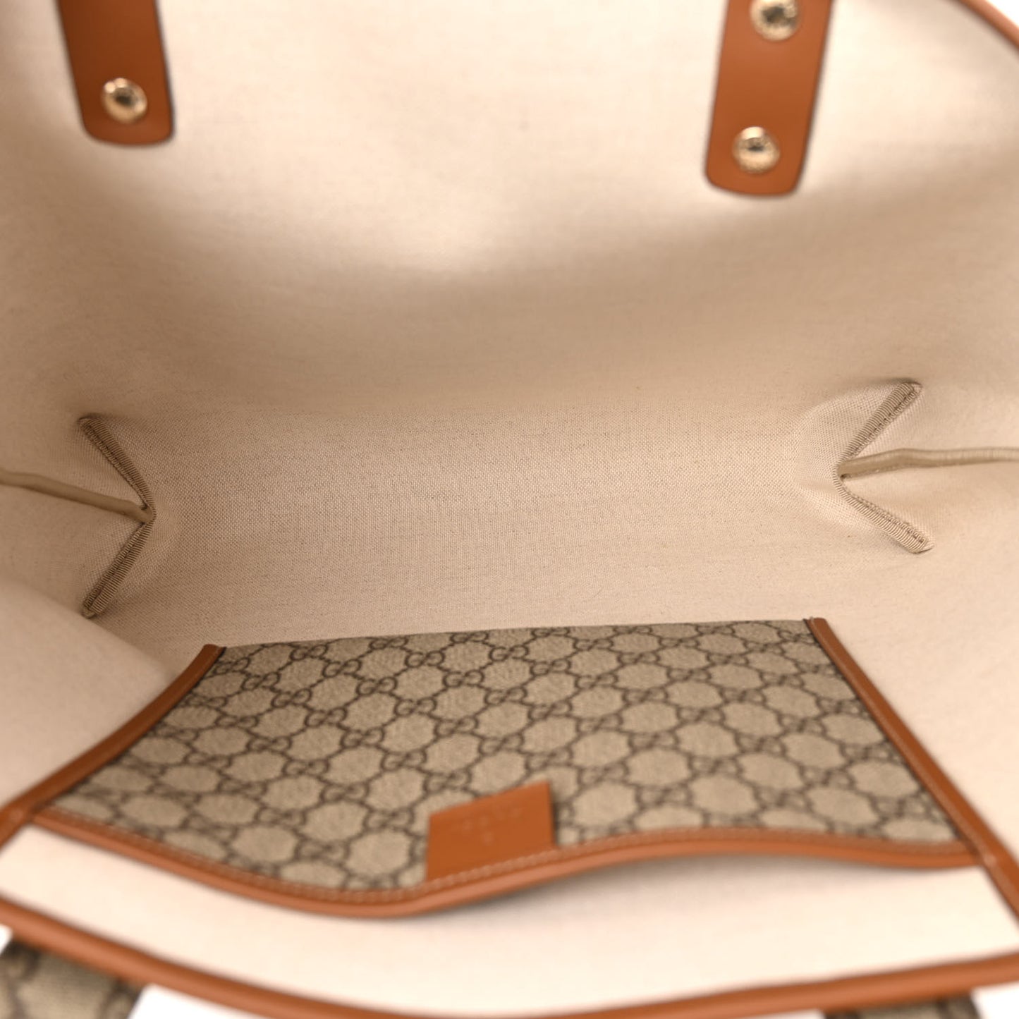 GG Plus Monogram Medium Signature Web Loop Tote Brown