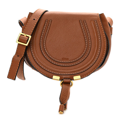 Chloe Calfskin Mini Marcie Round Crossbody Bag Tan 1 of 11