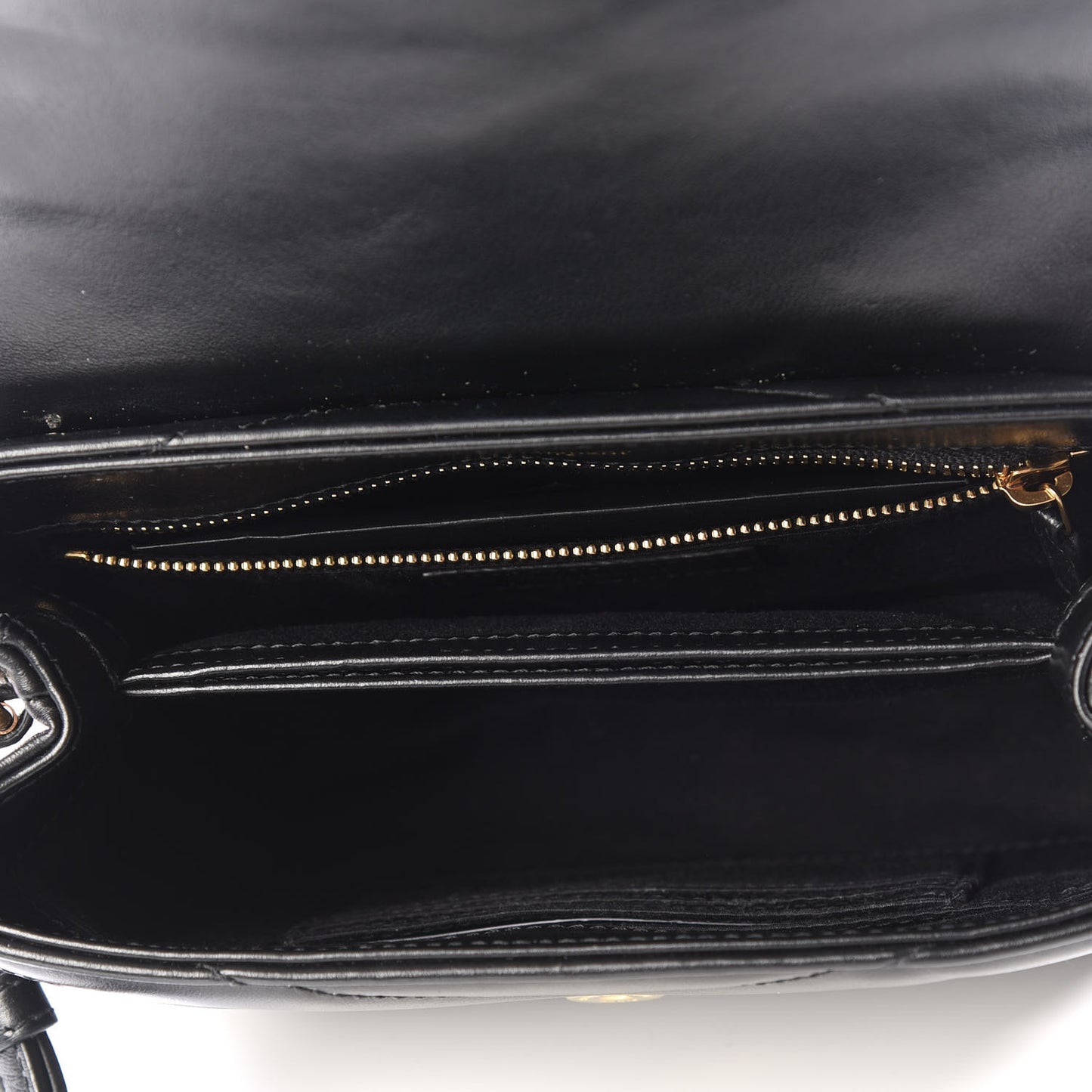 Calfskin Y Quilted Monogram Toy Loulou Crossbody Bag Black