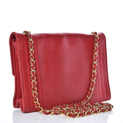 Chanel Lambskin CC Envelope Single Flap Red 3 of 15