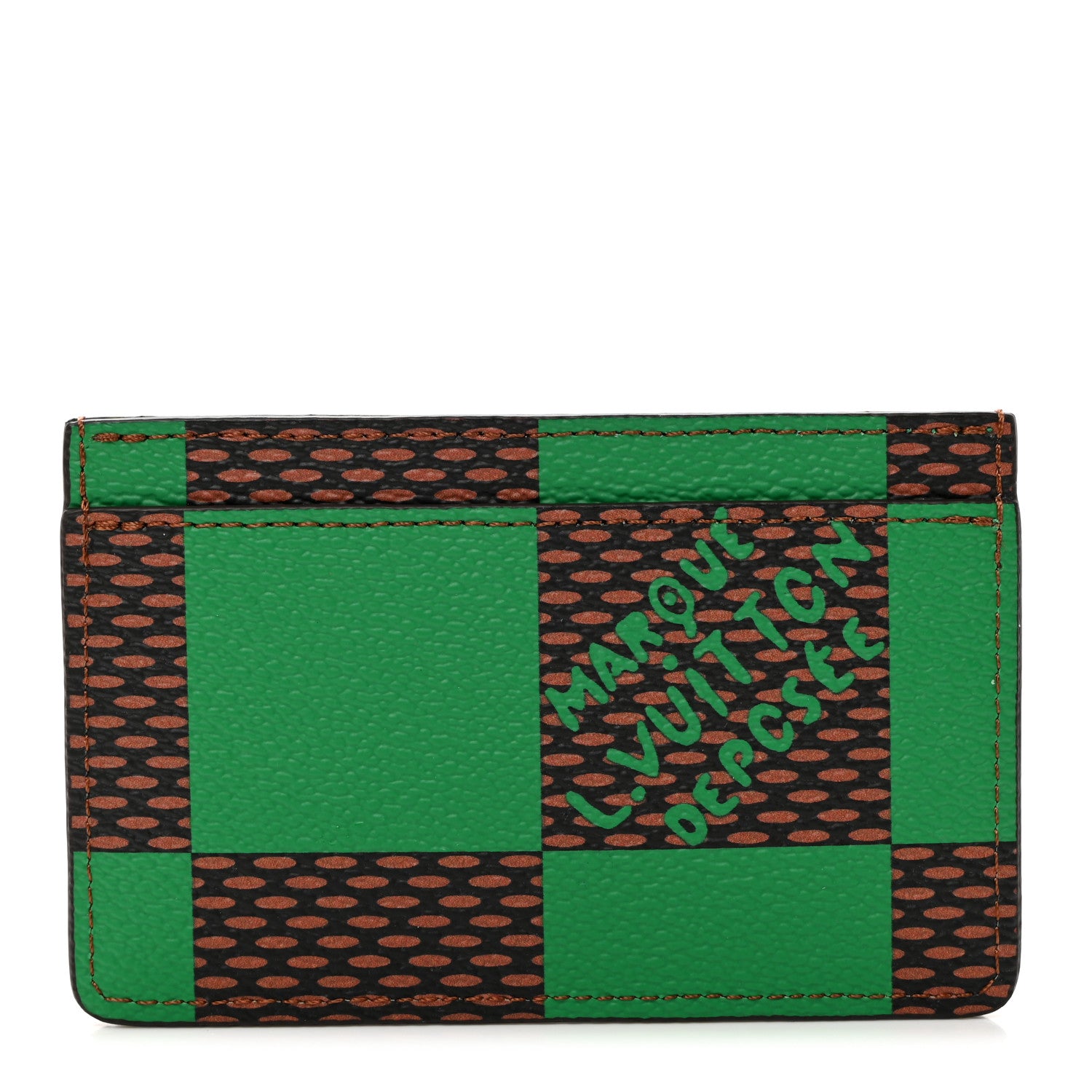 Louis Vuitton LOUIS VUITTON Damier Pop Pocket Organizer Green 1 of 7