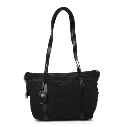Prada Nylon Tessuto Impuntu Quilted Shoulder Bag Black 1 of 9