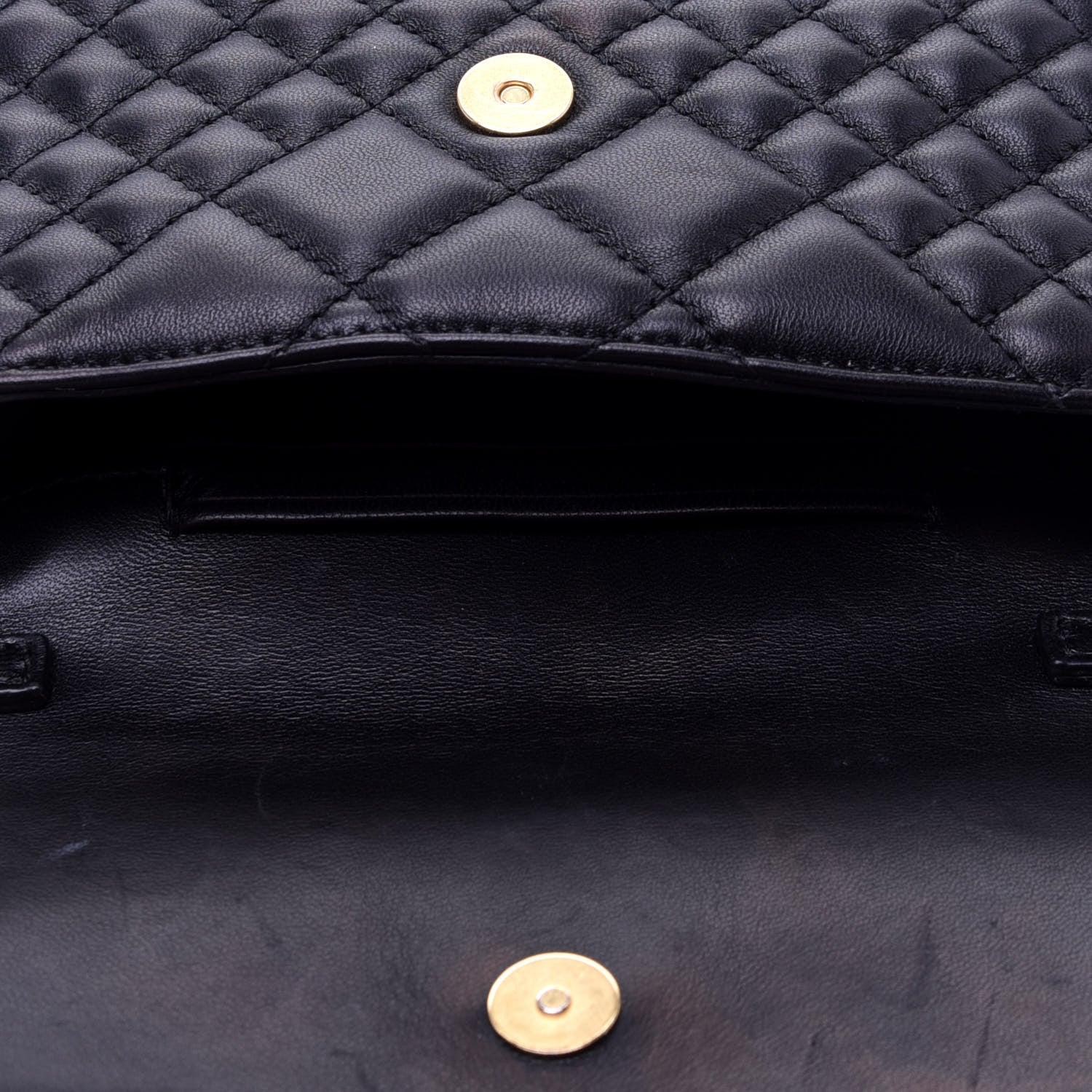 Versace Nappa Quilted Trapuntata Tribute Wallet Chain Crossbody Black 10 of 11
