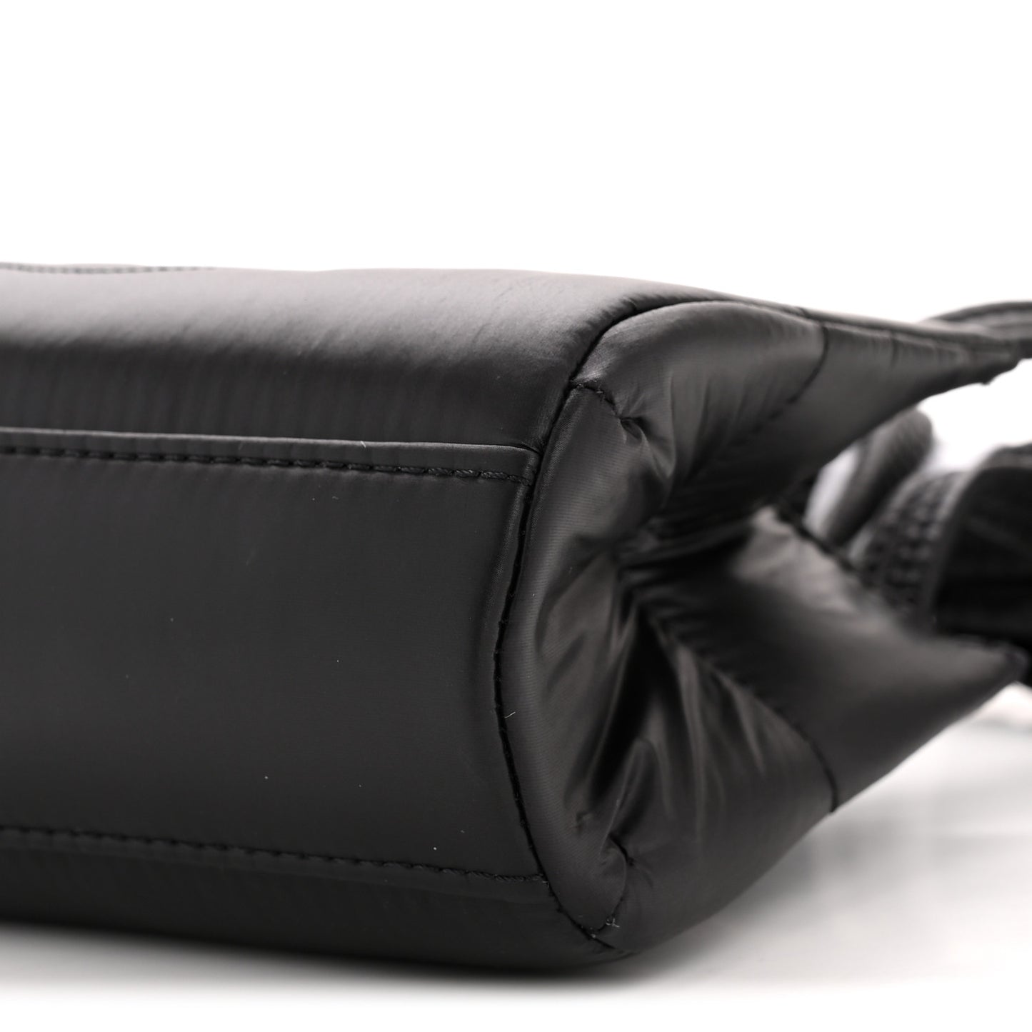 Nylon Small Puff Shopping Bag Black