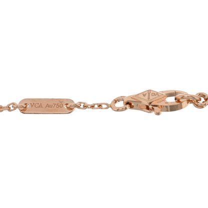 Van Cleef & Arpels 18K Rose Gold Carnelian Sweet Alhambra Bracelet 3 of 4