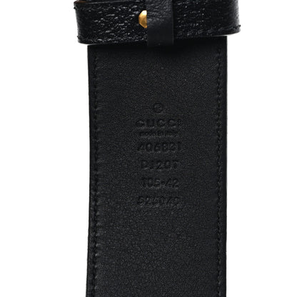 Gucci Textured Calfskin Double G 40mm Belt 105 42 Black 3 of 4
