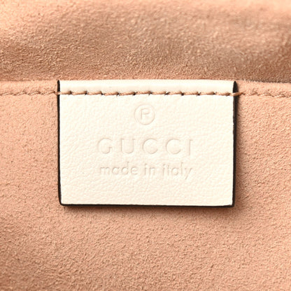 Gucci Vintage Effect Calfskin Matelasse Diagonal Small Torchon GG Marmont Chain Shoulder Bag Blue Agata Mystic White 6 of 10