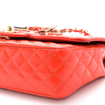Chanel Patent Calfskin Quilted Valentine Charms Medium Single Flap Red 10 of 12