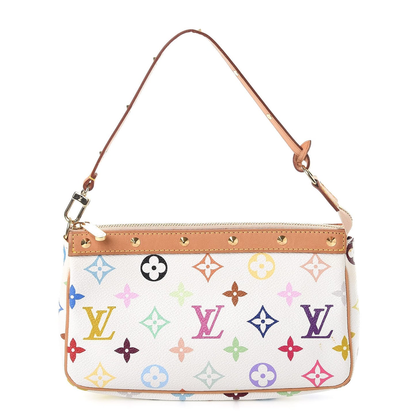 Monogram Multicolor Pochette Accessories White