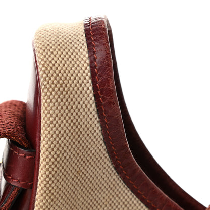 Hermes Toile Sako 32 Natural Rouge H 17 of 22