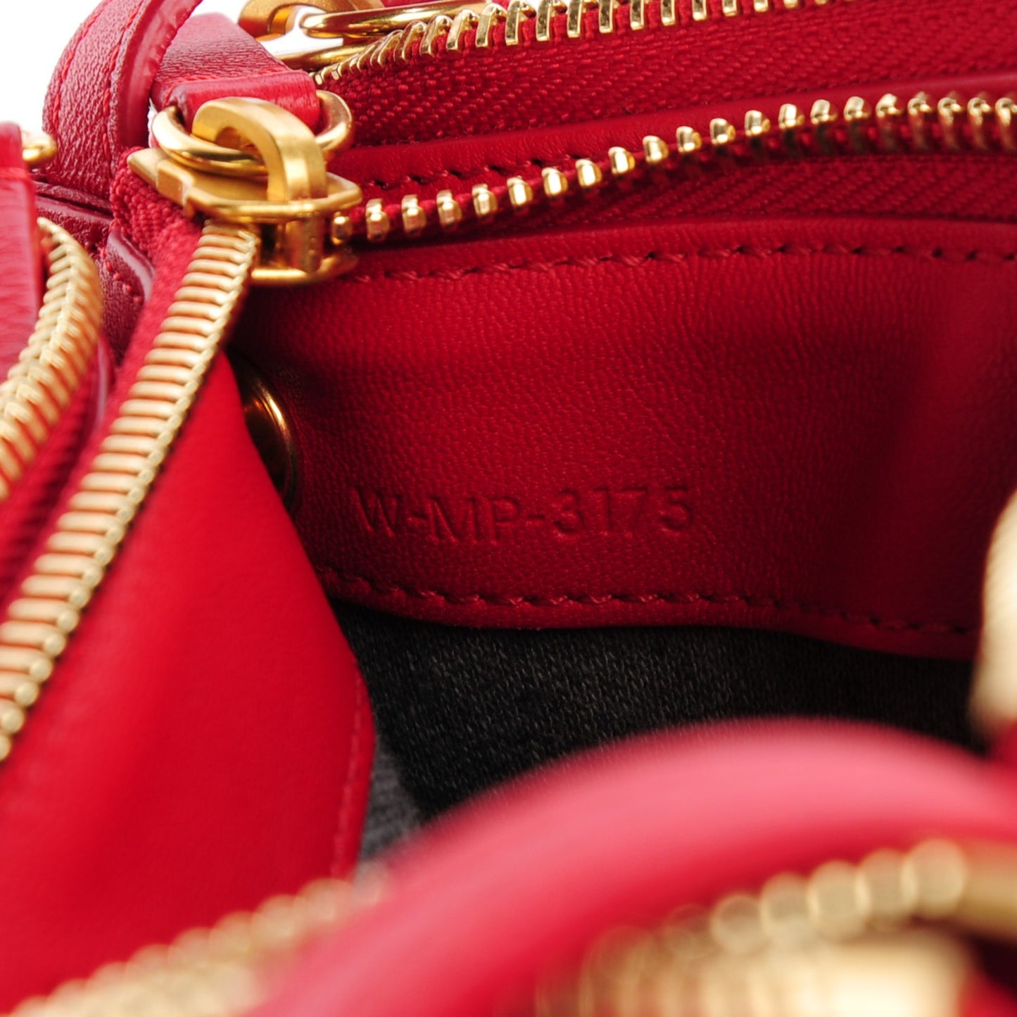 Lambskin Small Trio Crossbody Bag Scarlet