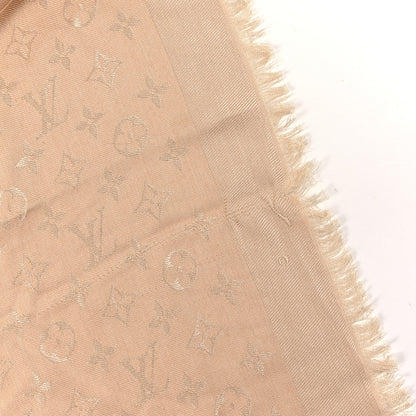 Louis Vuitton Silk Wool Monogram Shawl Dune 3 of 5