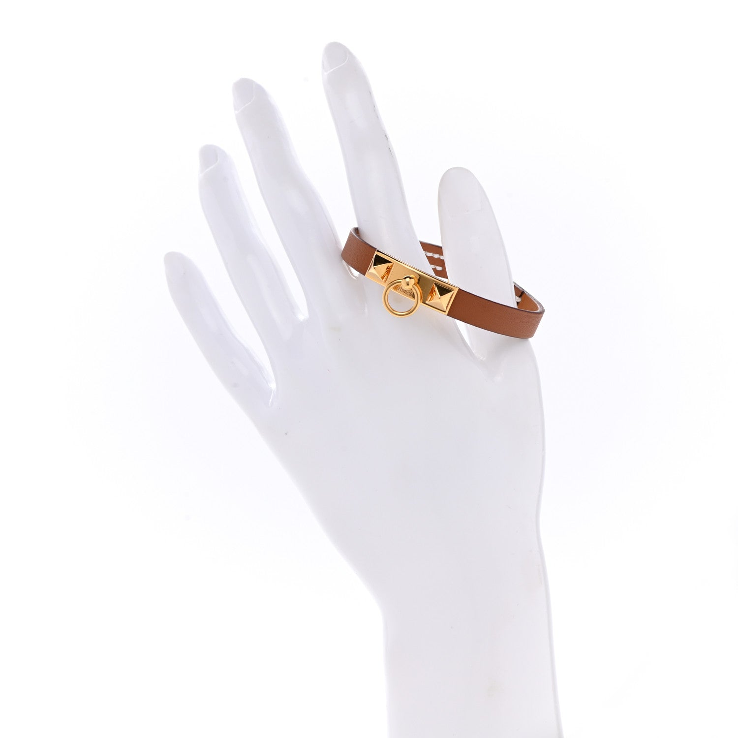 Hermes Swift Rivale Micro Bracelet T3 Gold 2 of 7