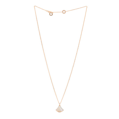 Bulgari 18K Rose Gold Diamond Mother of Pearl Small Divas' Dream Pendant Necklace 2 of 3