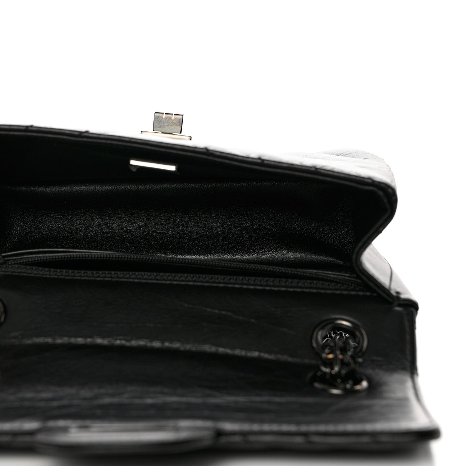 Chanel Aged Calfskin Chevron Quilted 2.55 Reissue Mini Flap So Black 5 of 11