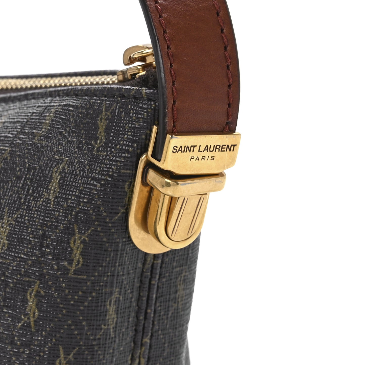 Canvas Smooth Calfskin Le Monogramme Crossbody Bag Chestnut